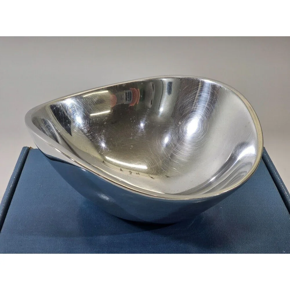 NAMBE Silver Metal Butterfly Decorative Bowl 567 1967 Made in USA 7